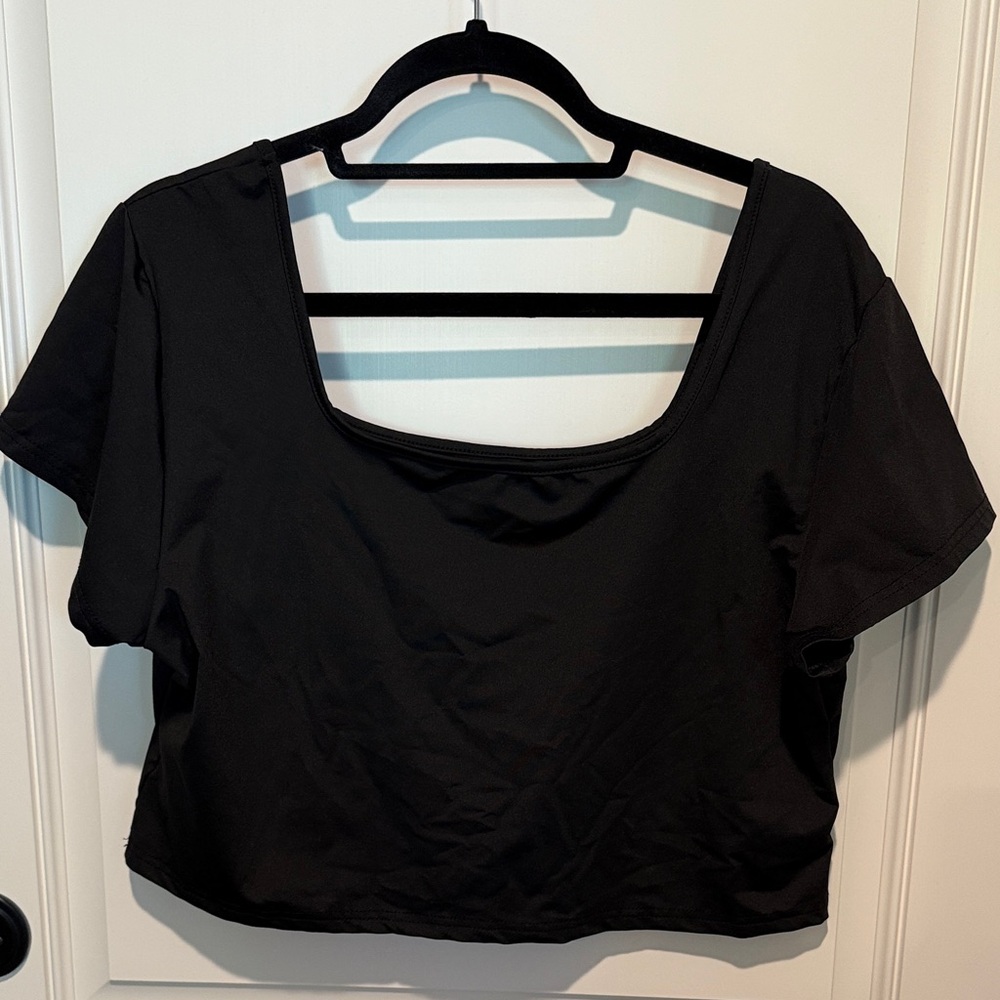 SHEIN NWOT Elegant Black Crop Top
